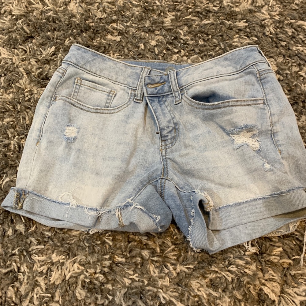 Ripped Jean Shorts